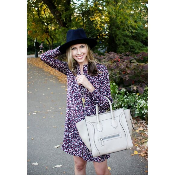 Tory Burch Pleated Silk Shirt Dress Agate Confetti Red Multi Size 12 - Picture 3 of 8